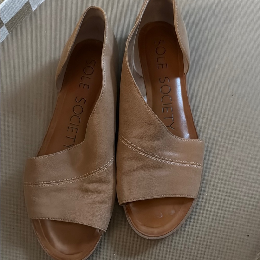 Sole Society Beige Women's Flats
